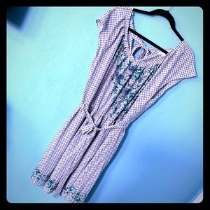 LC Lauren Conrad Gingham Floral Dress